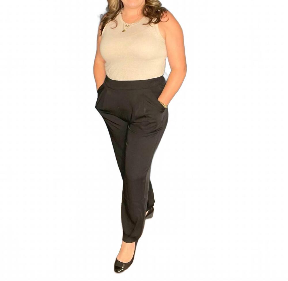 NEW ALLIE ROSE pleated pull on jogger pants in black